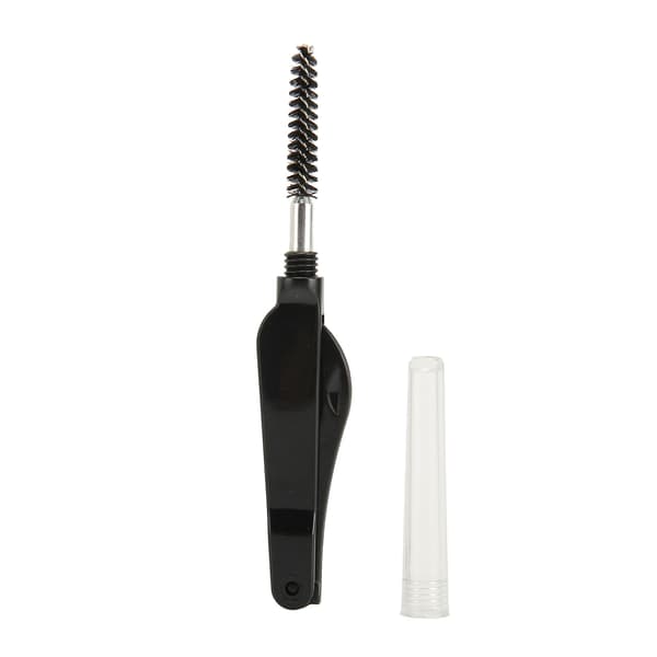 Dobbelt Hoved Øjenbryn Øjenvippe Kam Kvinder Sammenfoldelig Bærbar Bryn Mascara Børste Makeup Plejeværktøj Sort