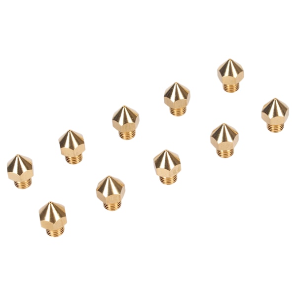 10 stk 3D-skriver messingdyser 0,4 mm MK8 for CR 10 Pro ekstrudertips
