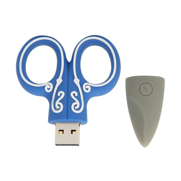 Minnepinne USB Flash-stasjon Tegneserie Saks U Disk Plugin Bærbar Data Lagringsenhet (128 GB)