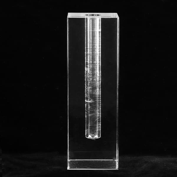 Transparent rektangulär rosenblomsbas Akryl displayställ Hemrumsdekoration prydnad