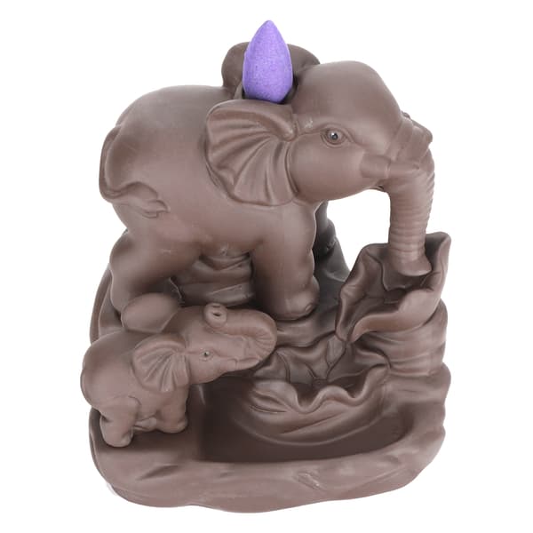 Tilbakestrøm røkelsesbrenner elefantform foss aromaterapi holder ornament dekorasjon