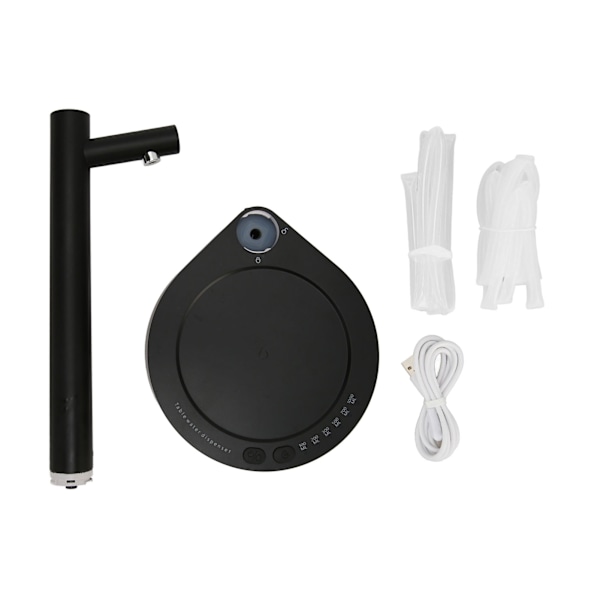 5 Gallon Smart Bordvanddispenser 7 Niveau Kvantitativ USB Opladning Universal Desktop Vandflaske Dispenser Pumpe Sort