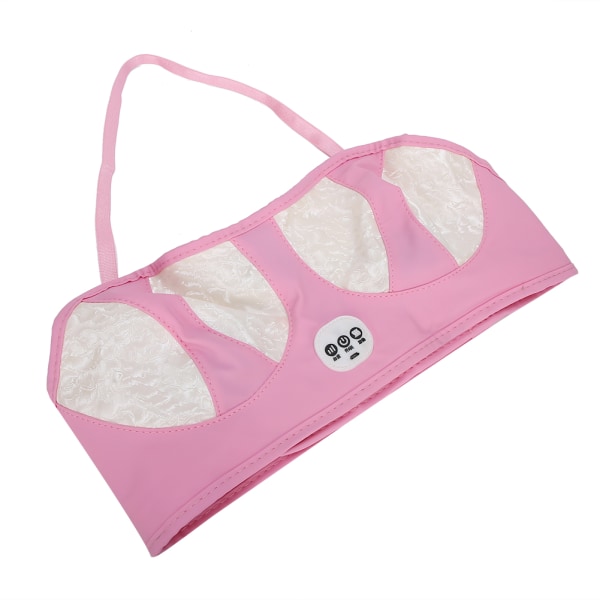 Elektrisk brystmassasjemaskin Brystforstørrelse Vibrasjons-BH-massasjeapparat RosaHvit (Ladetype)