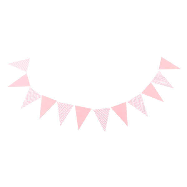 Vimpel Bröllopsrum Barnrum Födelsedagsfest Klä Upp Tillbehör Vinkad Dra Flagga Vimpel Vimpel Rosa