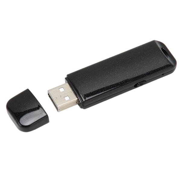 Digital USB Röstinspelare U Diskformad AI Intelligent HD Brusreducering Röstaktiverad USB Flash Drive Recorder Neutral Engelsk, Svart 8GB