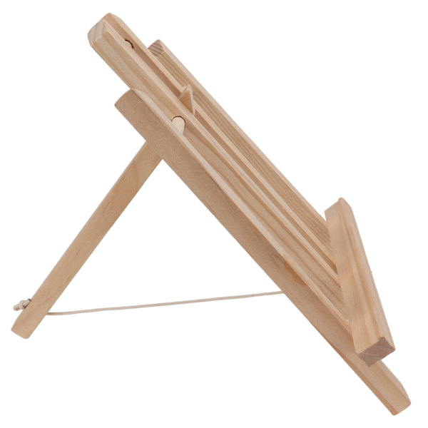 Liten Staffli 30cm/11.8in Trä Färg Tall Material Inbäddad Skruv Design Trapezformad Målning Stativ för Visning av Skyltar