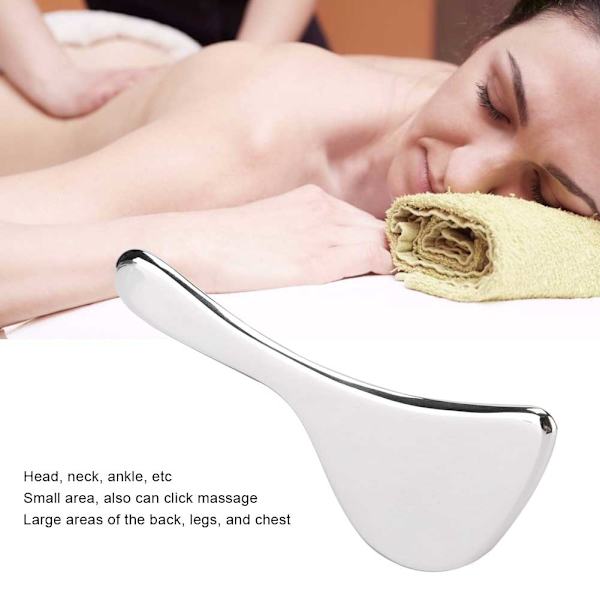 Rustfrit stål skrabebræt Kropsakupunktur Massage Muskelsmerter Gua Sha Tool
