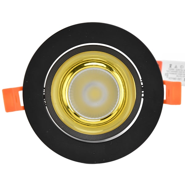 LED Downlight Aluminium Justerbar Vinkel Støvtæt Indbygget Loft Spotlight til Stue Soveværelse 100‑264V Sort Skal Gylden Kop