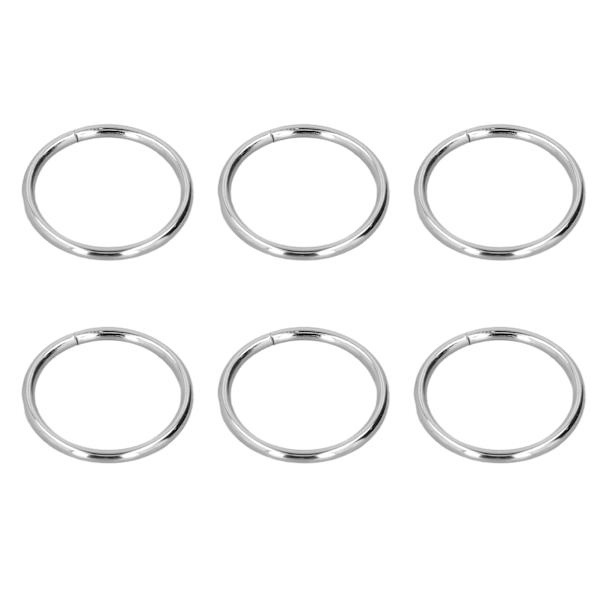 50 st metallringar hållbara robusta järn multifunktionella glänsande ljusa färger metall O-ringar för DIY-projekt 32x3mm silver