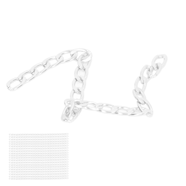 20m Aluminiumkantkedjor Vridna länkar Kedja för DIY Hantverk Armband Halsband Smyckestillverkning för Män Kvinnor Silver