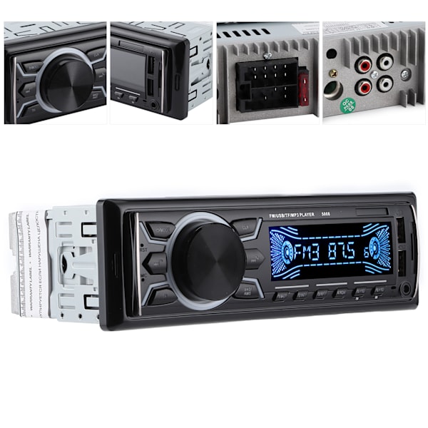 12V auton FM-radio Bluetooth-audiosoitin värikäs valo kaukosäädin tukee MP3/WMA/USB