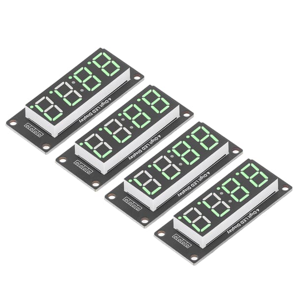 4 uppsättningar 4-siffriga digitala rör LED-displaykort 7 segment klockmodul TM1637 0,56 tum grön MRA041A