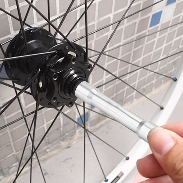 Cykel Thru Axle Hub Adapter 12mm til 9mm Hurtigudløserspyd Sølv