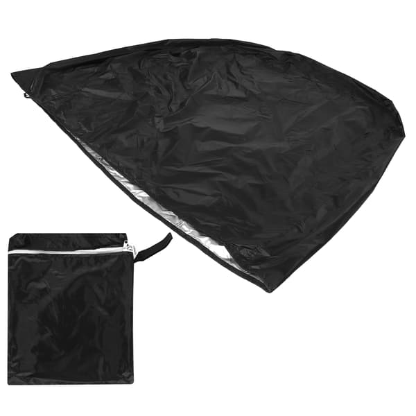Utomhus Dammtät Polyester Grillöverdrag Vattentätt Möbelöverdrag Svart