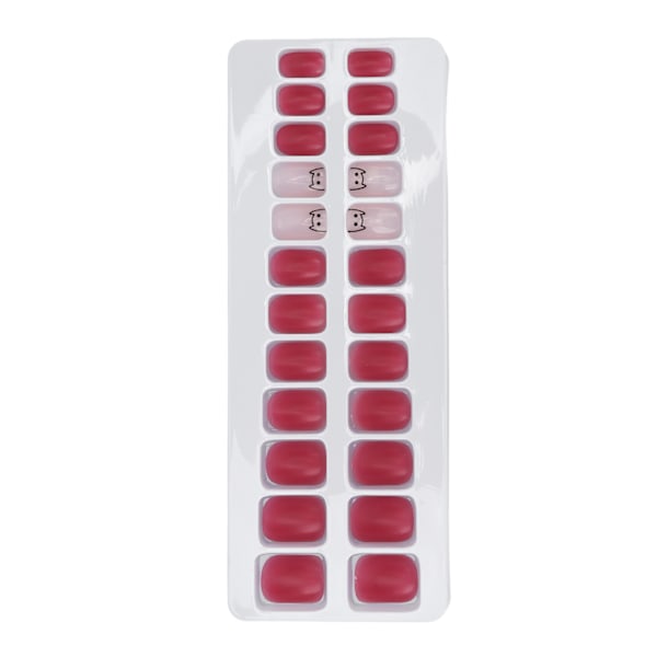 Bärbar Falsk Nail Jelly Lim Full Wraps Säker konstgjord falsk nagel med nagelverktygssats för kvinnor tjejer B11