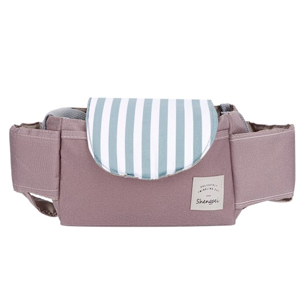 Baby Barnvagn Hängande Väska Organizer Universal Mugghållare Förvaringsväska Barnvagnstillbehör Grön Rand
