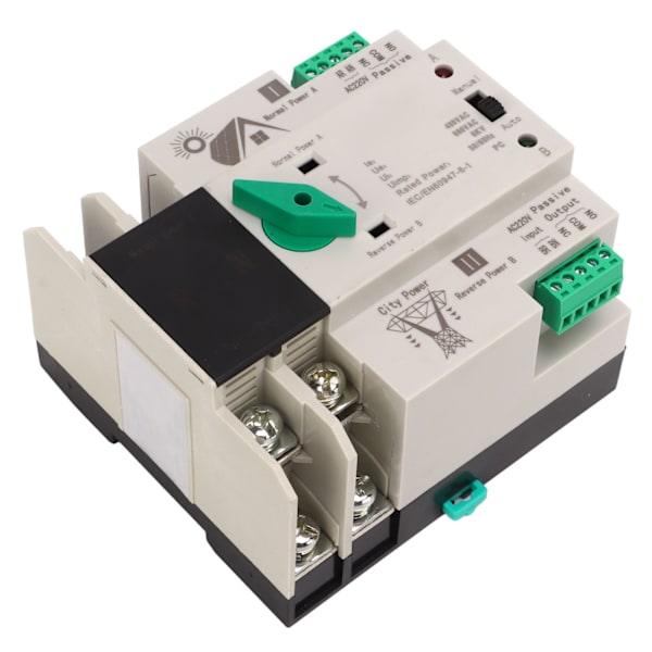 Kaksoistehoinen automaattinen siirtokytkin 2P millisekunnin piirin nopea ohjain PV-tyyppi AC220V 80A