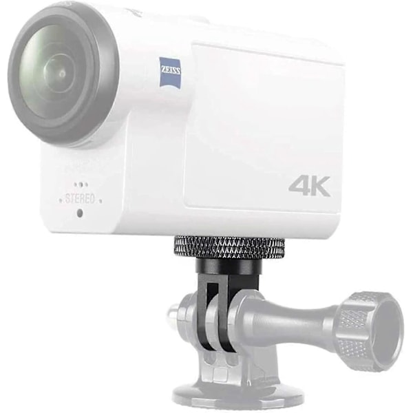 Stativadapter Kameramonteringstilbehør Aluminiumadapter Montering av kameraer til For Gopro-feste og andre actionkameraer (2 stk, svart)