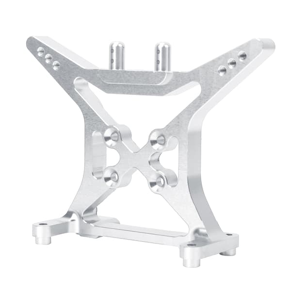 Bageste stødtårn i aluminiumslegering til ECX 2WD 1/10 RC Hobbybil Sølv