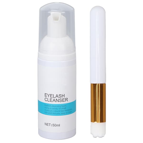 Øjenvippesæbe til hjemmebrug og salon, bærbar makeup mascara oliefjerner øjenvippeshampoo til kvinder 50ml