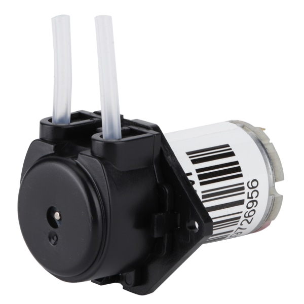 Svart platt mini peristaltisk pump silikonrör självsugande vattenpump för experimentanalys (12V)