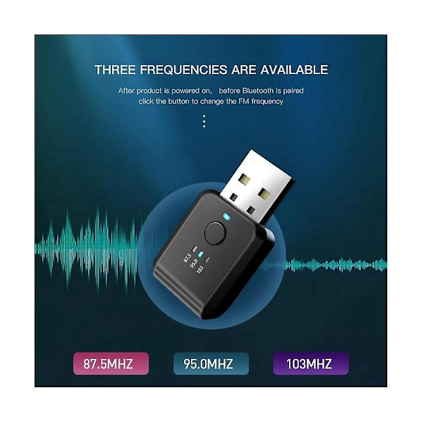 Auton Bluetooth 5.1 FM Lähetin Vastaanotin Handsfree Puhelu Mini Usb Bluetooth Autosarja Auto Langaton C-B8