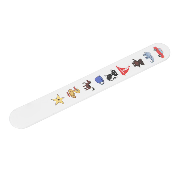 Kids Fixation Stick Vision Tester Klara färgglada djurmönster Vattentät beläggning Tjocka ögontestkort typ 1