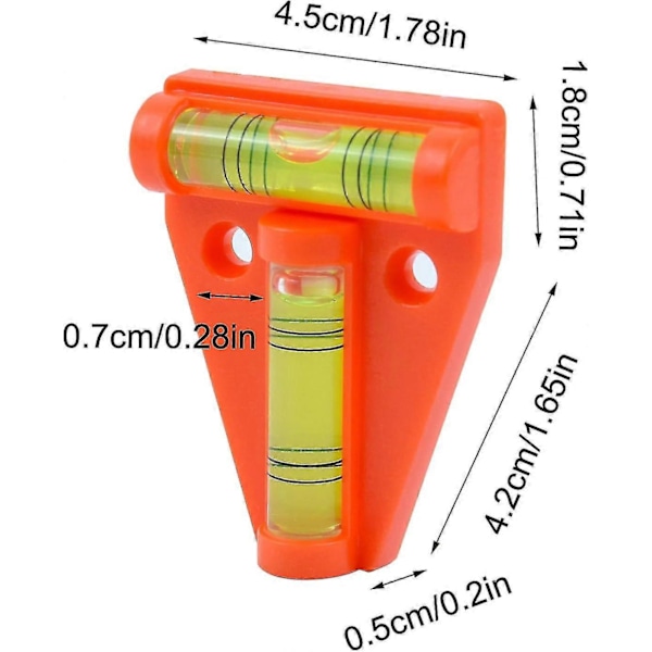 2 st Husvagns Vattenpass Litet Husbils Vattenpass Mini Husbils Vattenpass Husvagns Vattenpass T-typ Bubbelvattenpass
