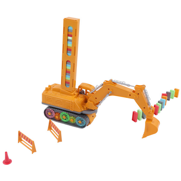 Domino Engineering Vehicle Toys Elektrisk Engineering Truck Toys Sæt med Lyd og Lyseffekt til Børn
