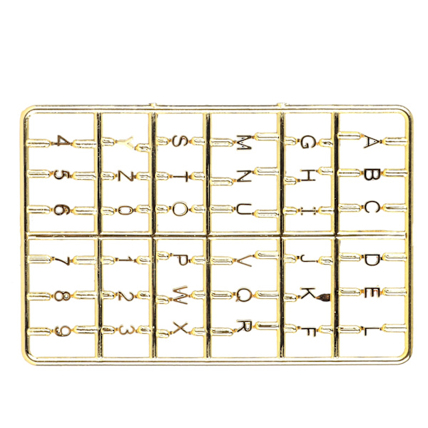 Nukkekoti Kirjaimet Numerot Sarja 1/12 DIY Miniatyyri Etuovi Huonekalu TarvikeKulta