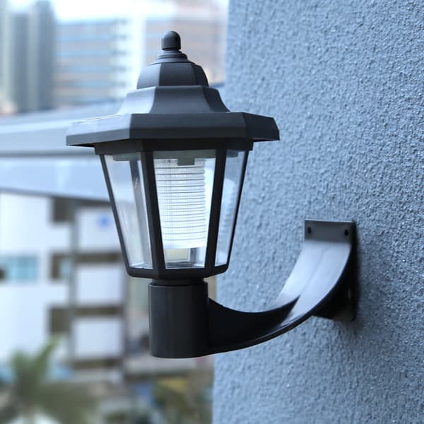 Solar LED væglampe udendørs til balkon, gårdhave, have