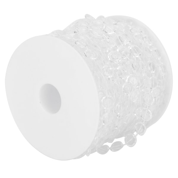 10mm Ottekantede Perler Streng 20m DIY Akryl Gardin Strenge Bryllup Fest Dekoration Transparent