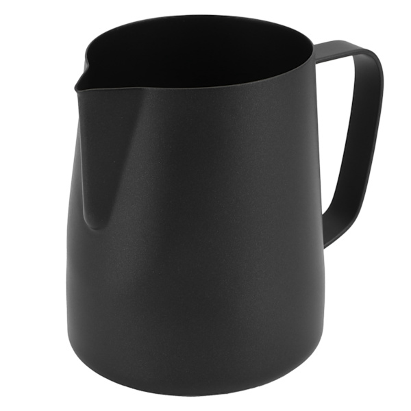 Mjölkskummande kanna japansk stil 304 rostfritt stål kaffekoppsmugg för hemmabar (600 ml noir)