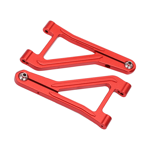 2 st främre övre svingarm i aluminiumlegering, stark, robust, hög draghållfasthet, RC-tillbehör för 1/7 fjärrstyrd bil, röd