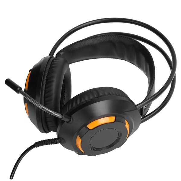 AJAZZ Over-Ear Hovedtelefoner 7.1 Stereo Lyd Støjreducerende Kablet Headset med USB-interface Sort