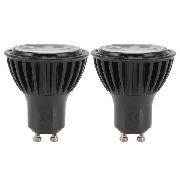 2 stk. GU10-spotlightpære 3000K 7W varm hvitt LED-pæreerstatning for disk 110-240V
