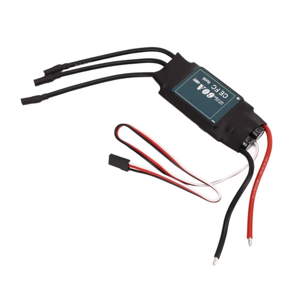 Børsteløs 60A ESC 2-6S elektrisk motorhastighetsregulator for RC-bil, båt, undervannspropell
