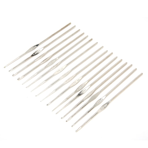 16 st/set spetsvirkade virknål tröja stickning nål DIY sömnad verktyg väva hantverk