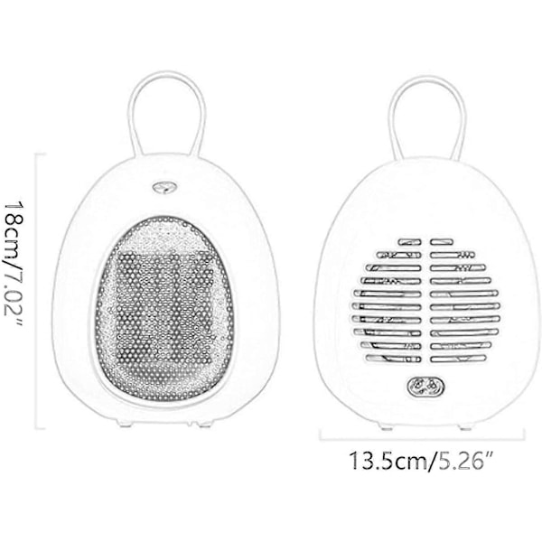 Sähköinen hiljainen jalkojenlämmitin Puhallinlämmitin Pieni laite Talvi Työpöytä Koti Patteri 220V Lämmittimet, Valkoinen