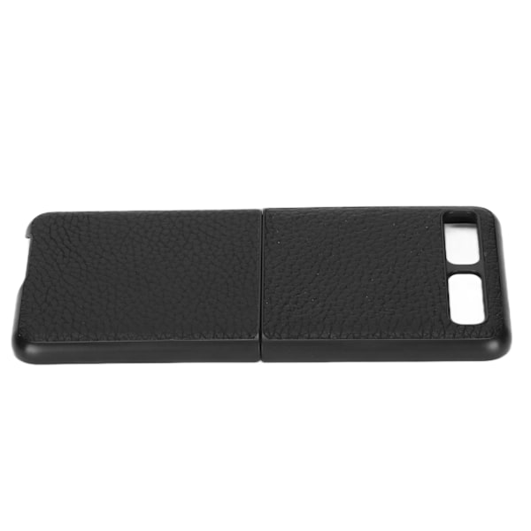 Läderfodral för Samsung Galaxy Z Flip, skyddande skal, reptåligt, svart, typ 1