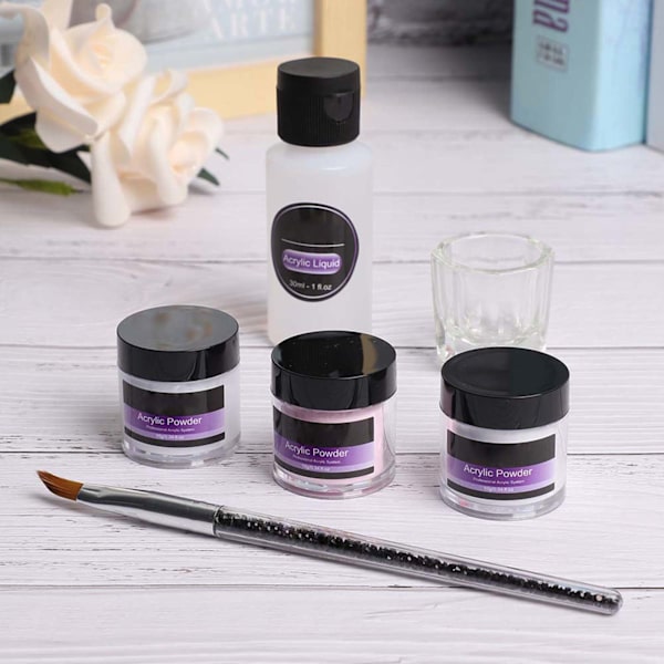 ROSALIND Akrylpulver Kristall Nail Liquid Extension Carving Manikyr Tool SetSJTC6-01