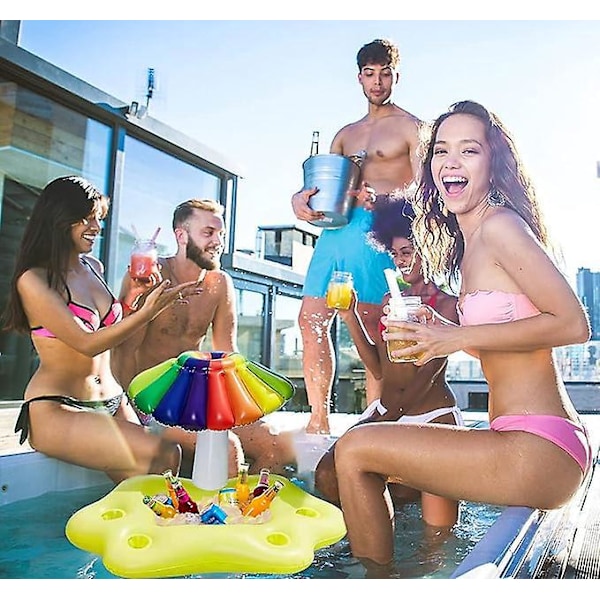 Flytande Poolbar, Poolboj för Vuxna, Uppblåsbar Poolbar, Bojbar, 95x55x65cm