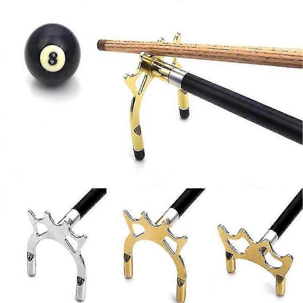 Varm Metall Kopparplätering Sticka Hållbar Halkfri Biljard Snooker Pool Kö Rest Brygghuvudhållare Pool Kö Tillbehör 6 Stilar Zekai