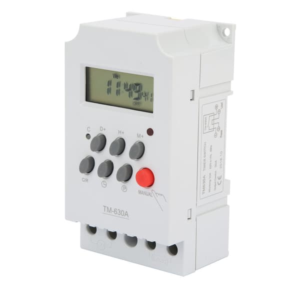 TM630A AC220V Mini LCD Digital Mikrokontroller Kontroll Strømtimerbryter (AC220V)