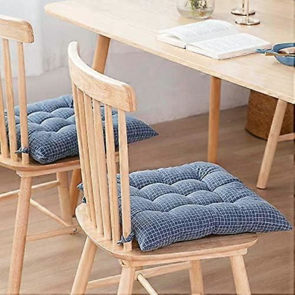 43 x 8 cm Stolpute med stropper, universelt putetrekk til hage stol i bomull og lin, eas