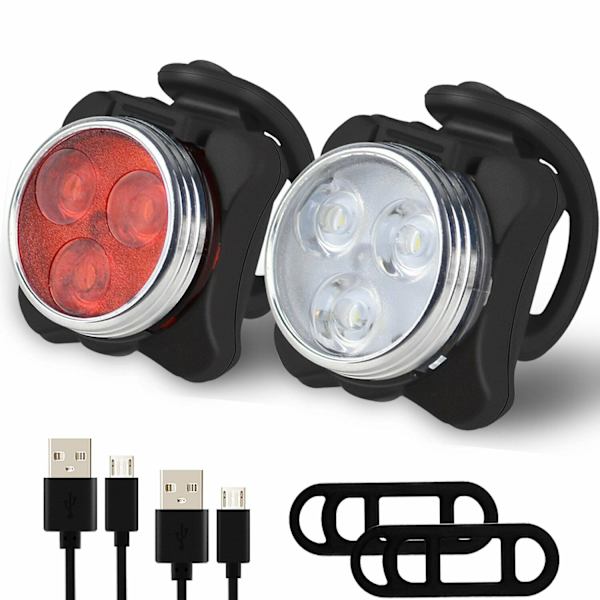 Sateenkestävä USB ladattava polkupyörän set