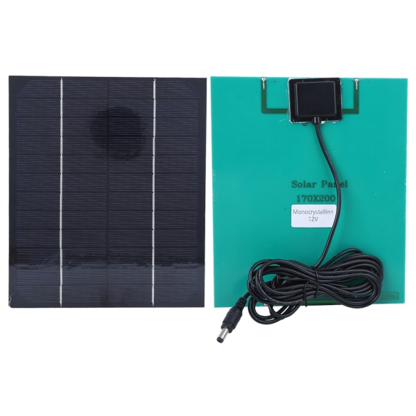 6W 12V monokristallin silikon solpanel utomhus för DIY batteriladdare Power