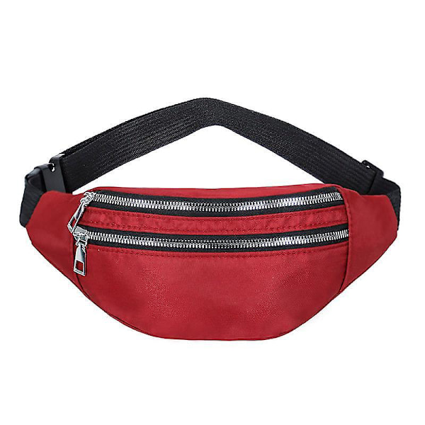 Large Waterproof Waist Bag Pack for Men - Fashionable Chest Belt Bag for Travel, Running, Cycling, Sports - Carry All Phones (Red)