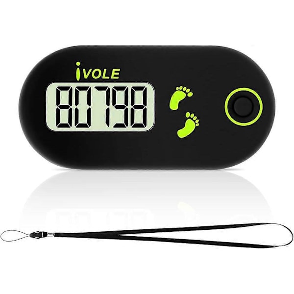 Mini Pet Pedometer 3D Gångräknare, Portabel Sportgångräknare med Clip-On Snodd, Stegräkning i Realtid