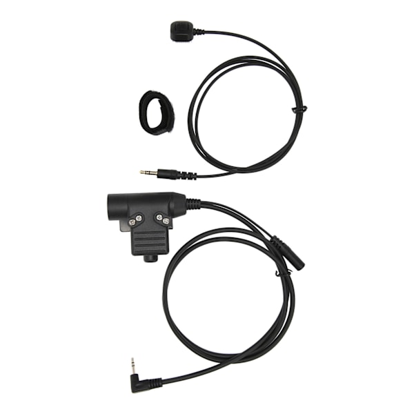U94+Finger Mikrofon PTT Plug and Play U94 PTT Adapter för 2,5 mm Walkie Talkies Svart